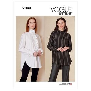 Vogue Sewing Pattern V1823 Women Size 16-24 Ruffle Shirt Tunic Uncut